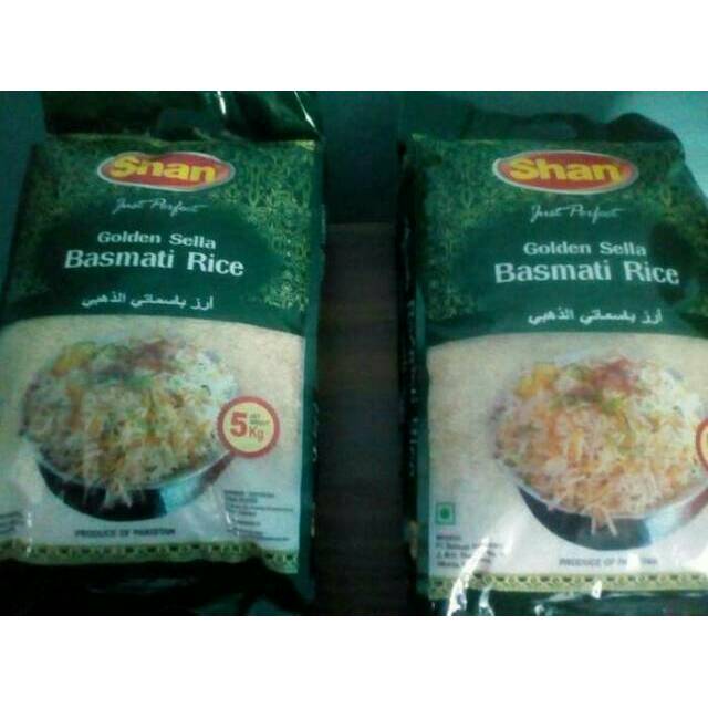

SHAN Golden Della Basmati Rice 5kg / Beras Basmati Shan 5kg