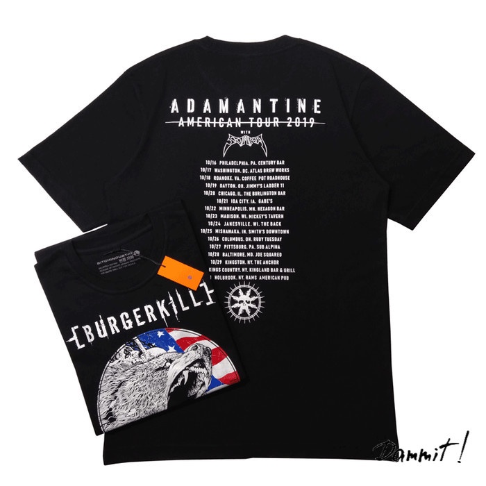 Kaos Burgerkill American Tour - Hitam