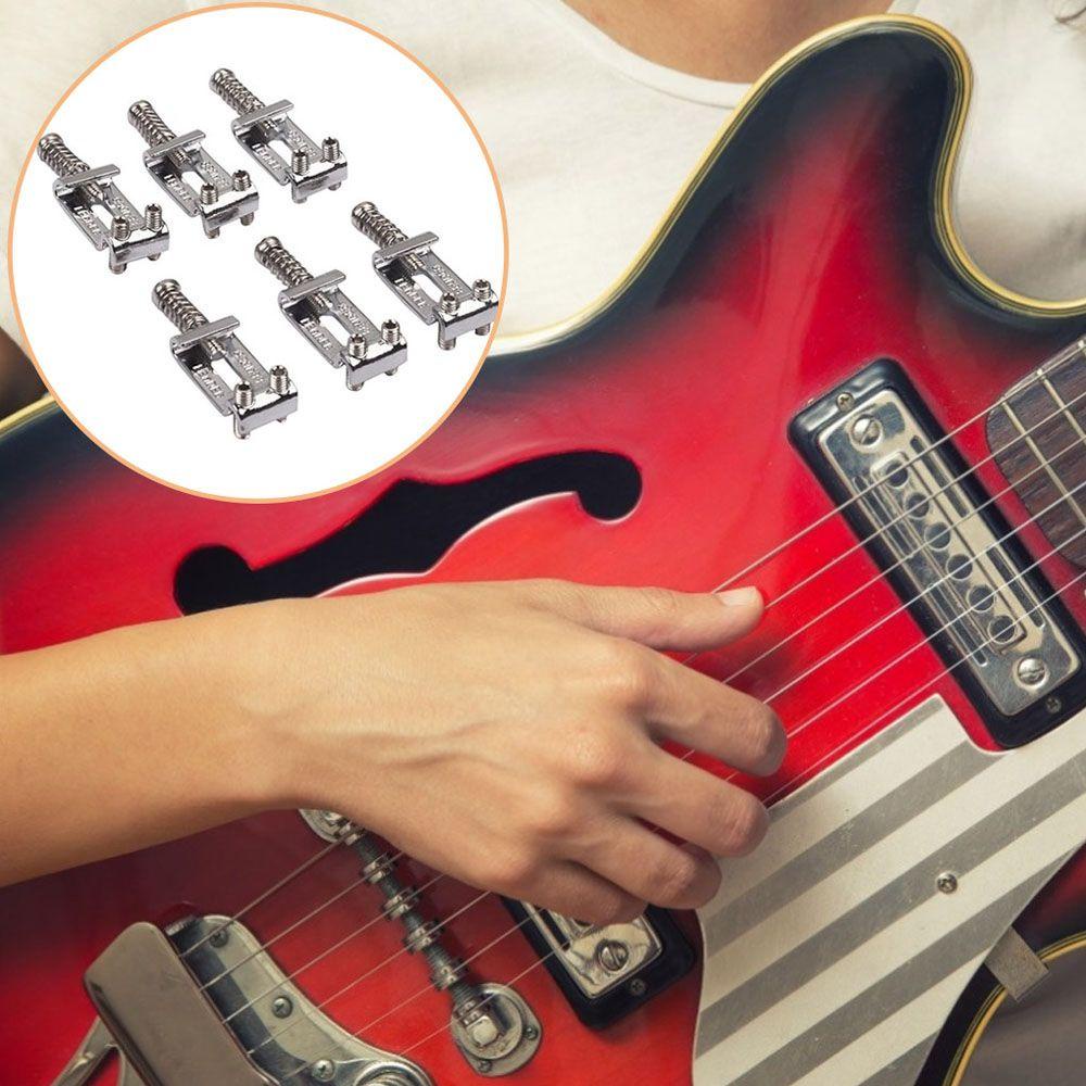 【 ELEGANT 】 Bridge Saddles 6pcs /set Bagian Gitar Aksesoris Gitar Pengganti Aksesoris Gitar Elektrik Electric Guitar Saddle