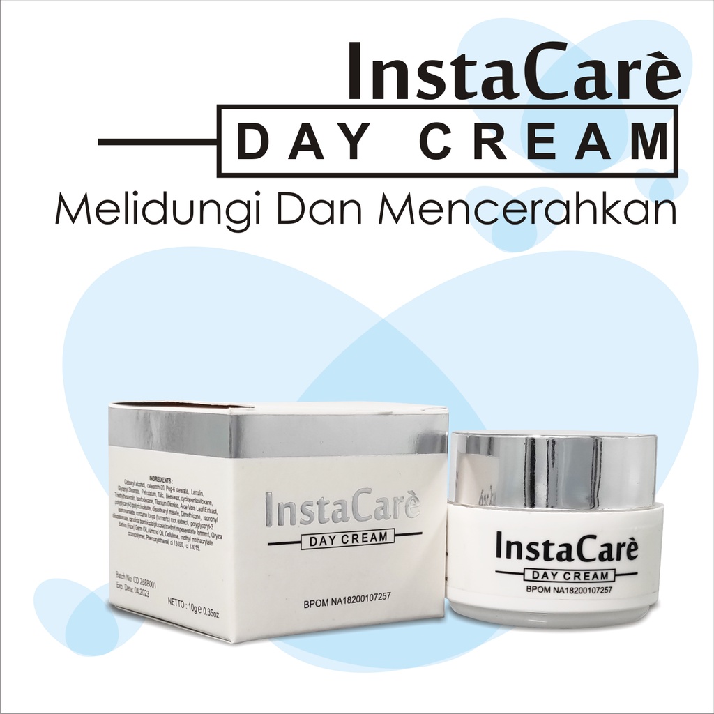 INSTACARE DAY CREAM PEMUTIH WAJAH ALAMI BPOM KRIM SIANG PEMUTIH WAJAH AMPUH CEPAT PERMANEN MS GLOW