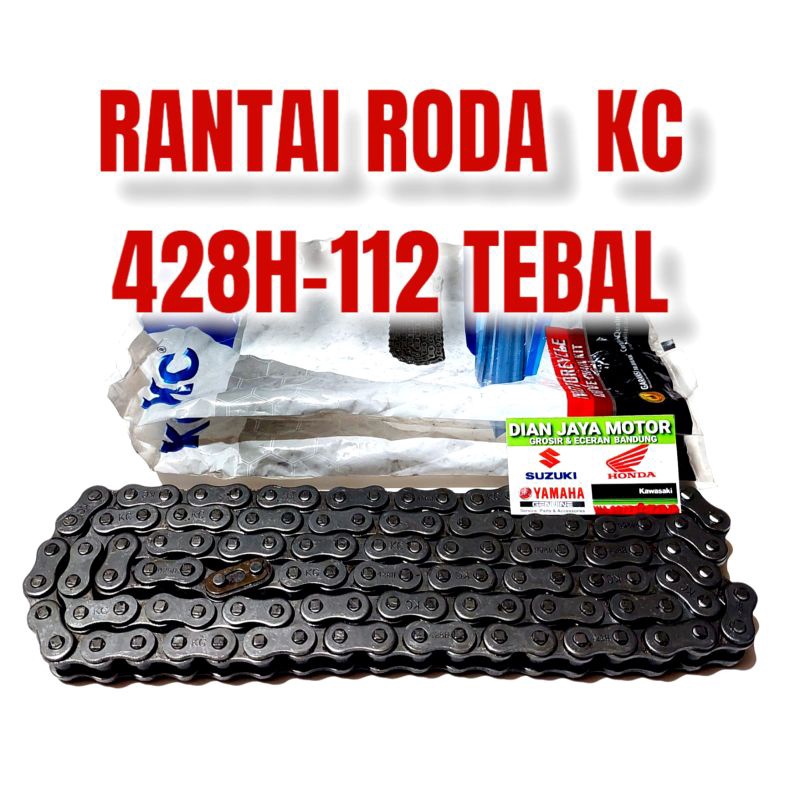 RANTAI RODA KC 428H-110 428H-112 TEBAL RX KING RXK JUPITER MX.Z FIZR SUPRA.VEGA.SUPRA YAMAHA VEGA R 