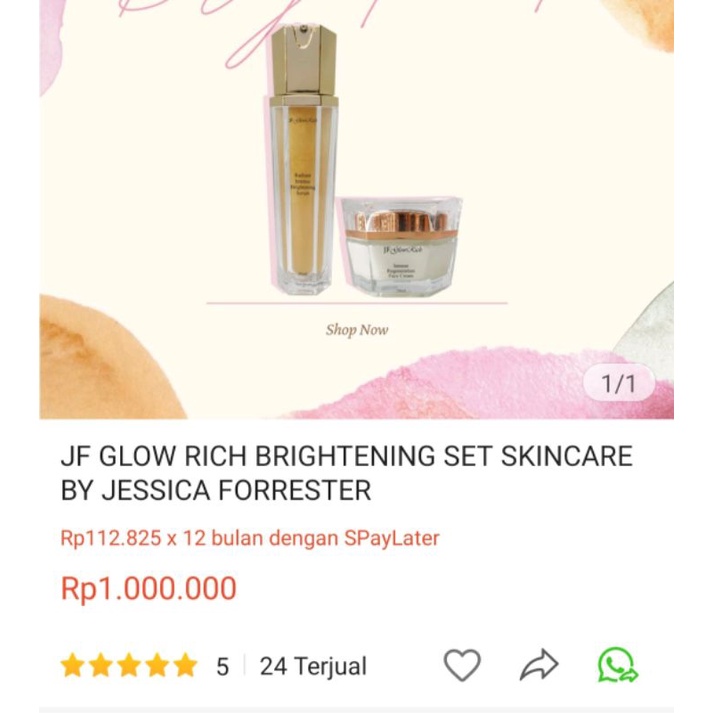 jf glow rich brightening serum 50ml