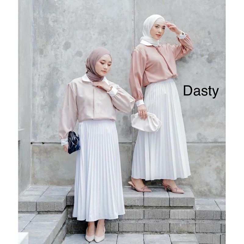 KEMEJA ATASAN WANITA / KEMEJA BASIC / KEMEJA KERJA / BLOUSE WANITA TERBARU / BAJU ATASAN CEWEK POLOS KEKINIAN KOREAN STYLE