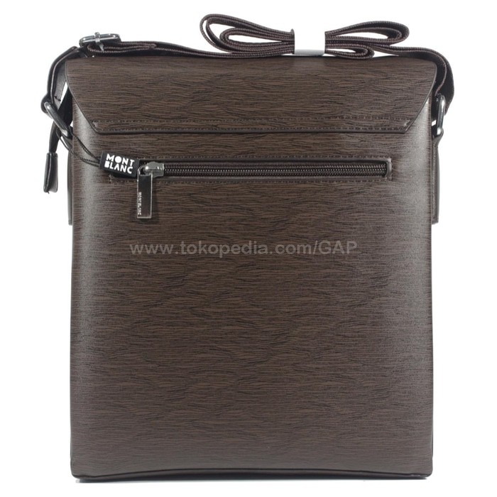 promo  TAS SELEMPANG PRIA KANTOR CASUAL IMPORT BRANDED | MONTBLANC 6688 BROWN  murah | grosir |