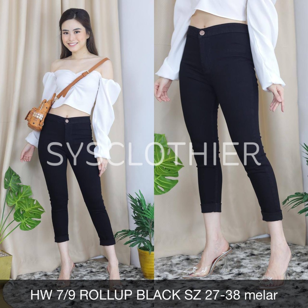 CELANA JEANS WANITA HW 7/9 ROLLUP SERIES