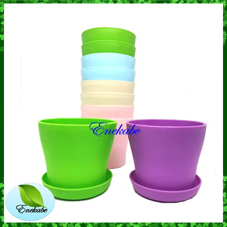 Pot Bunga Plastik Pot Hias Vas Bunga PLastik Vas Tanaman Hias Perlengkapan Rumah dan Dekorasi