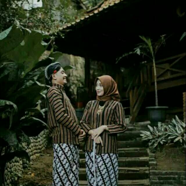 Set Baju couple lurik atasan dan bawahan Baju adat Jawa Baju couple lurik lengkap Couple Surjan set