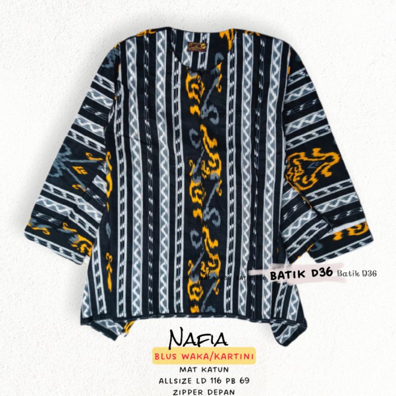 Blus jumbo busui friendly menyusui wanita murah Atasan kerja katun motif tenun Blouse waka kartini bigsize besar jumbo motif kekinian Navia cantik adem keren kece bagus style mama ibu muda oversiized