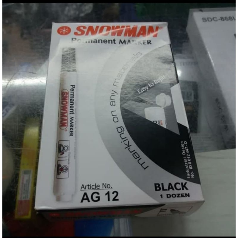 

Spidol Permanent Snowman AG 12 / Spidol Snowman AG-12 ( Harga / Pcs )