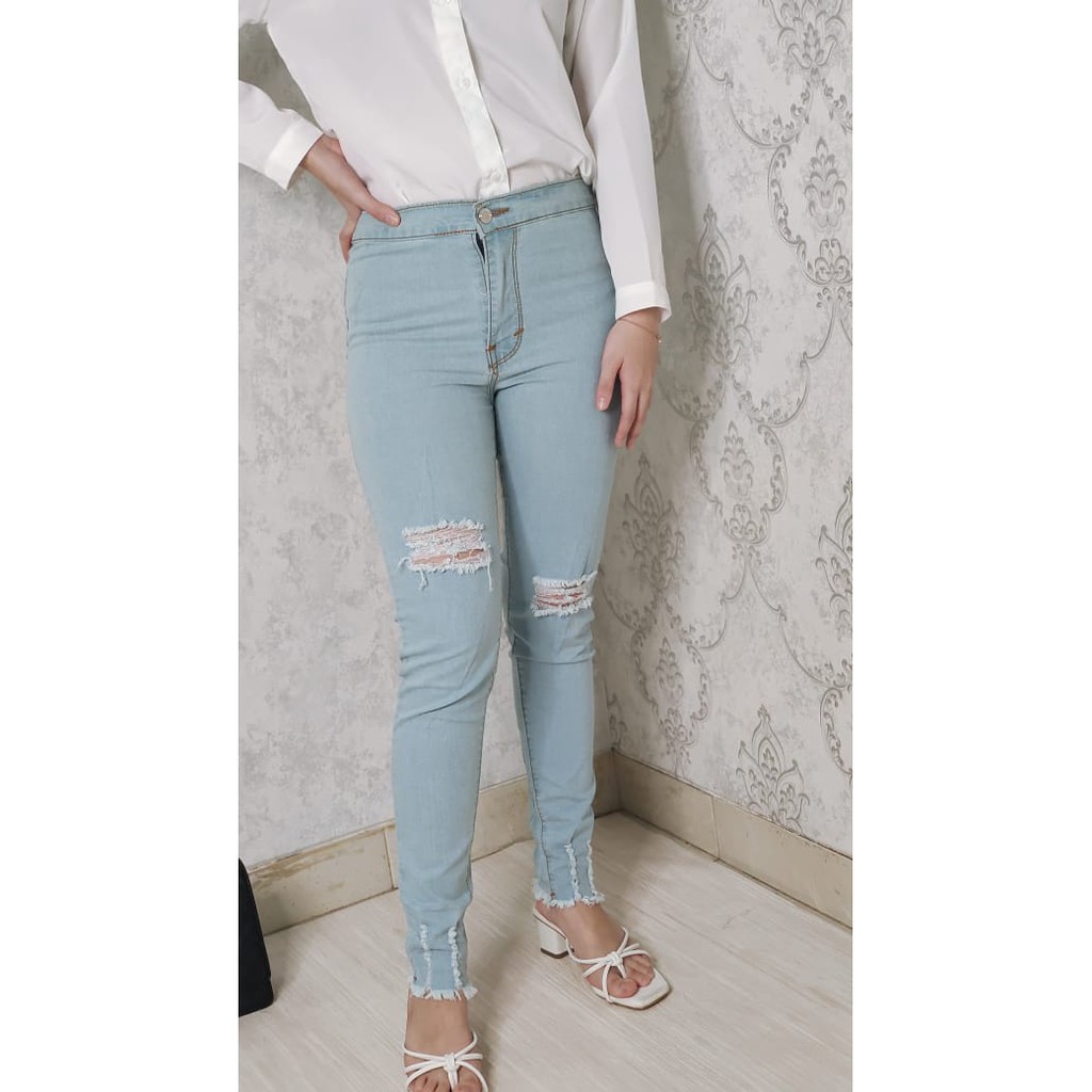 CATHERINE-JEANS MOTIF SOBEK/JEANS WANITA/NEW PRODUK/NEW STYLE