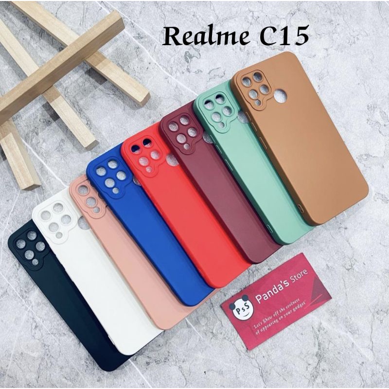 Softcase Pro Camera Realme C15 Candy Case Full Color 3D Silikon TPU