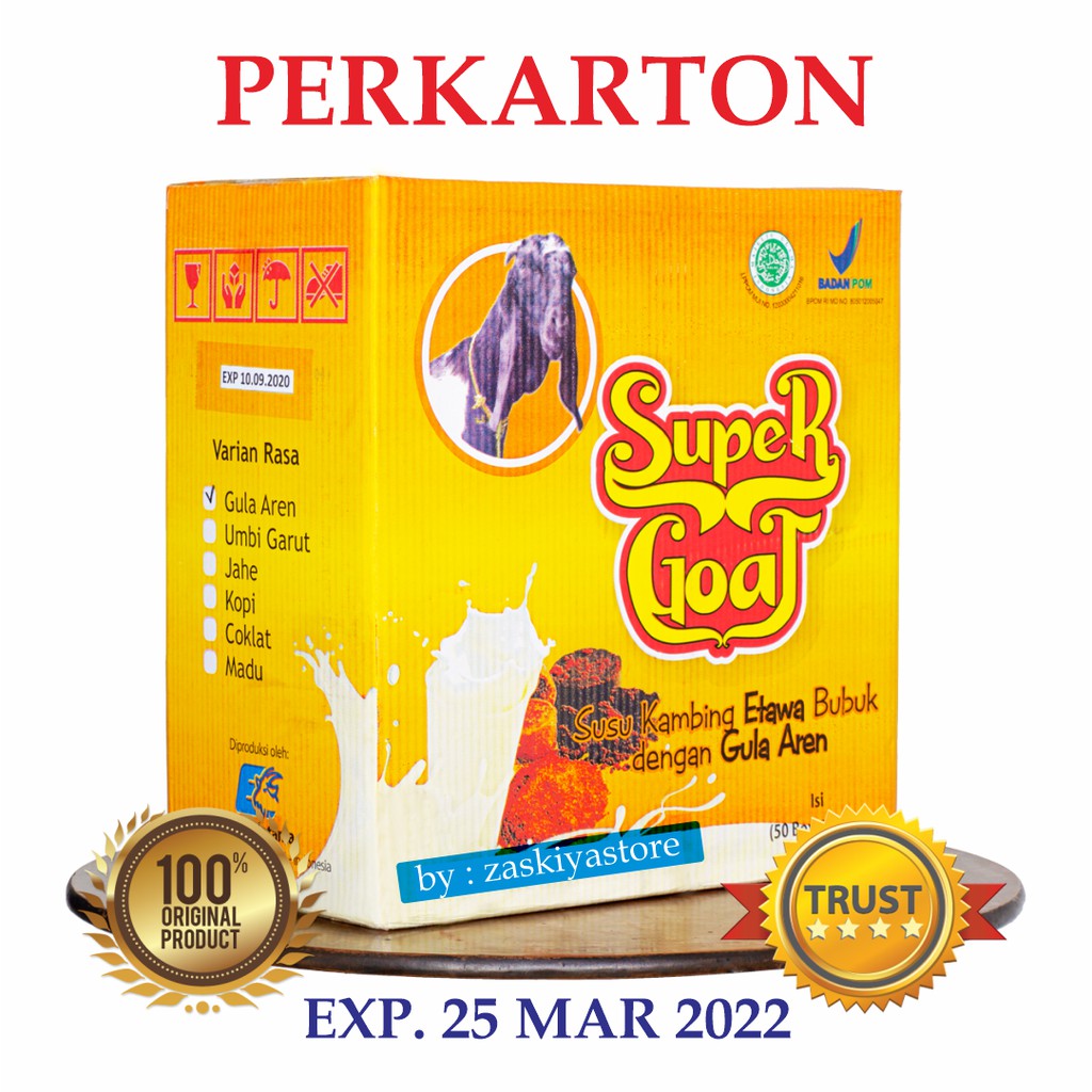 

Susu Super Goat PERKARTON - Susu Kambing Etawa Bubuk dengan Gula Aren