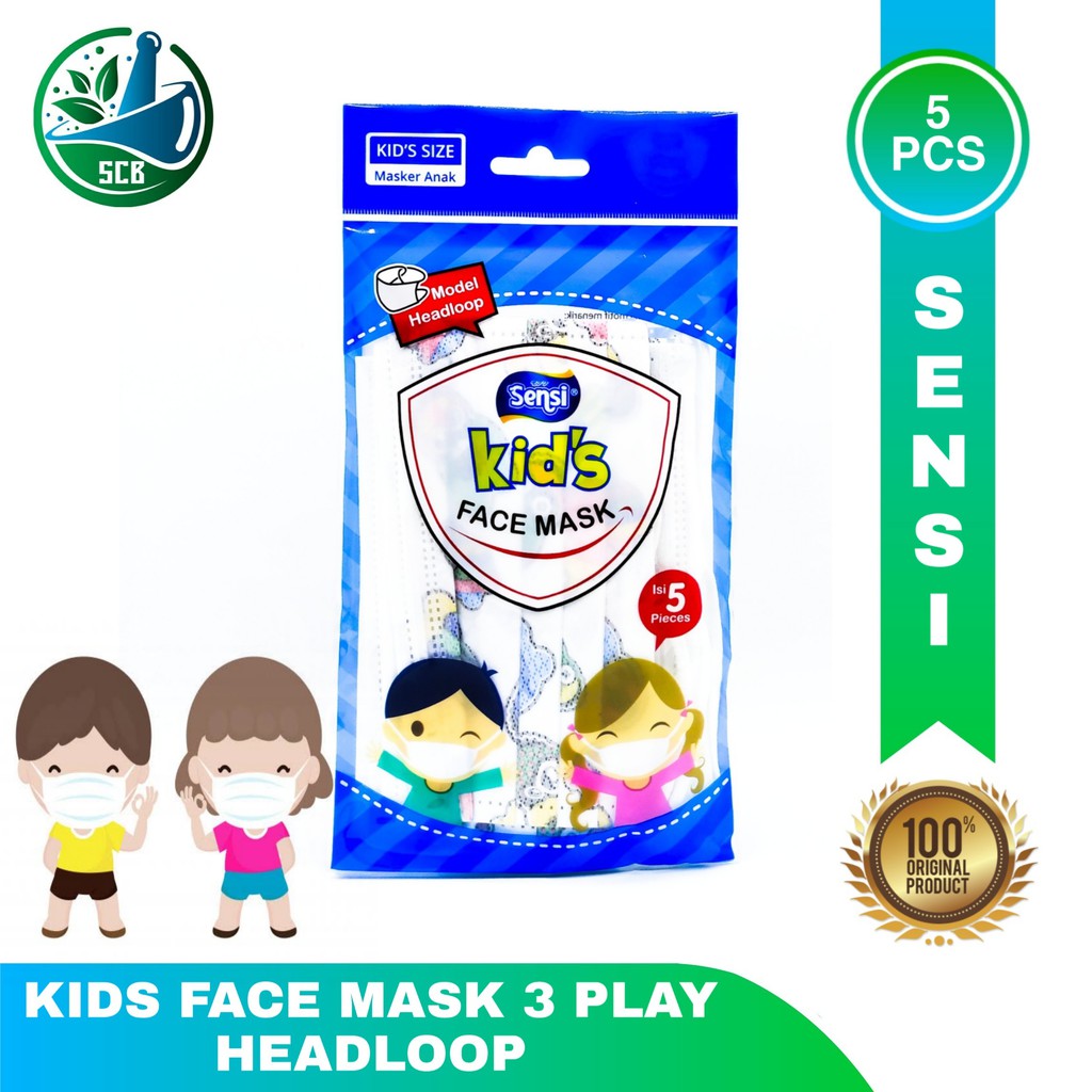 Sensi Kids Face Mask / Masker Sensi Anak - Isi 5