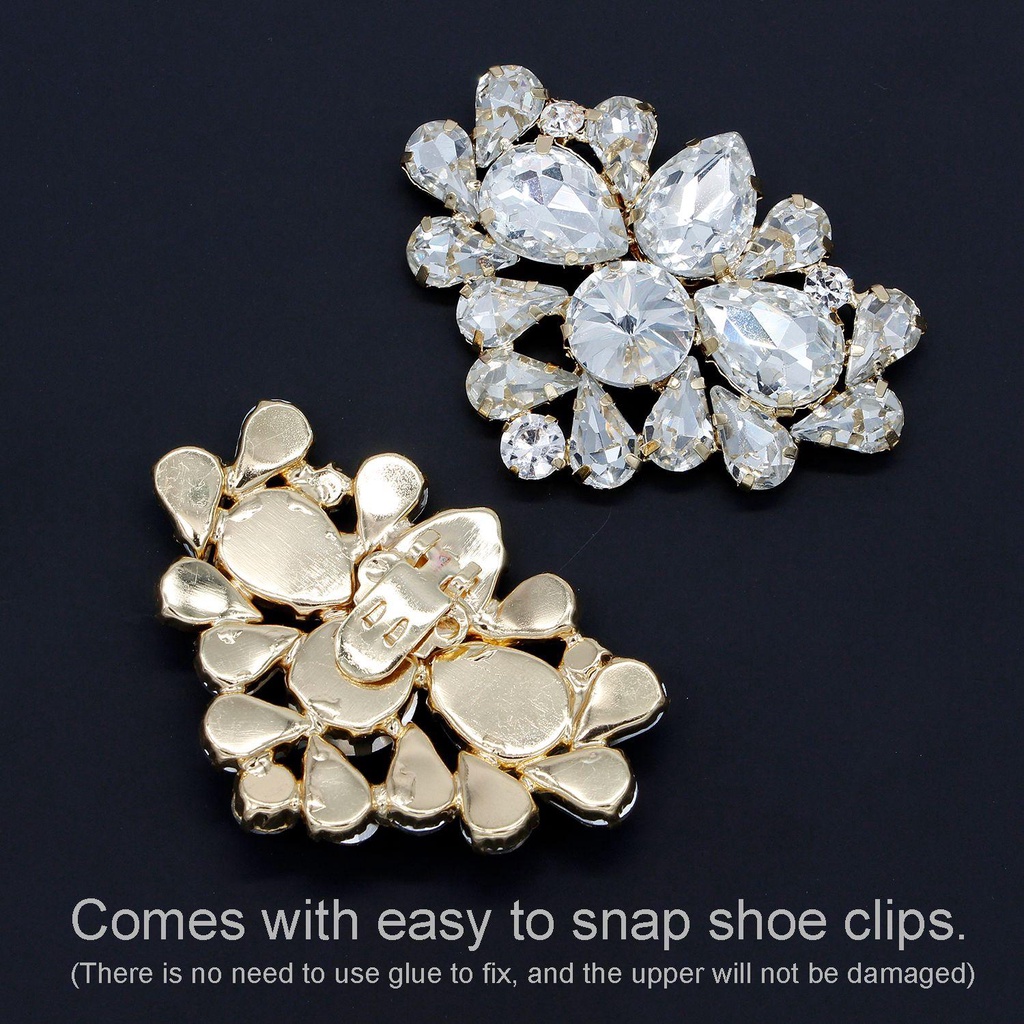 1Pc Women Shoe Clip Wedding Shoes High Heel Buckle Shiny Rhinestone Bride Decoration