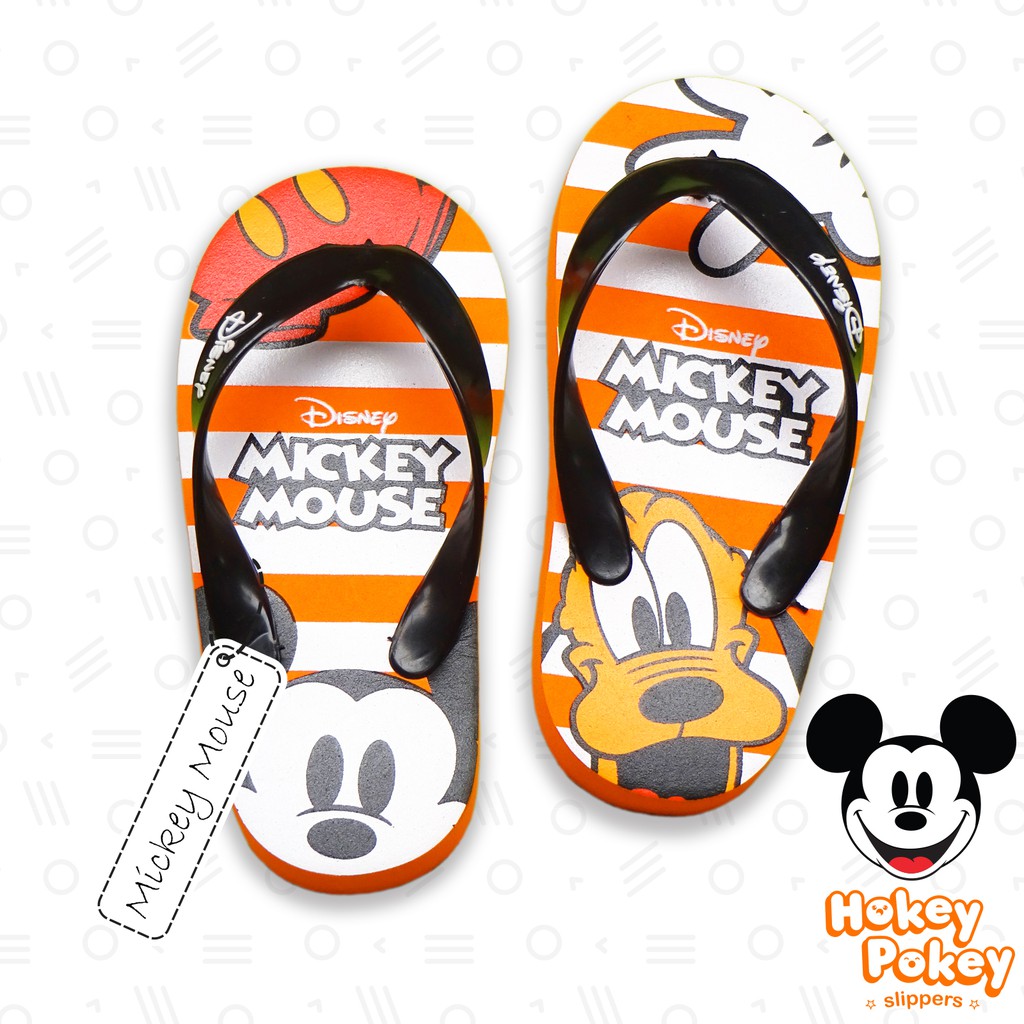 Sendal Jepit Anak Laki Laki Perempuan Mickey Mouse Oranye