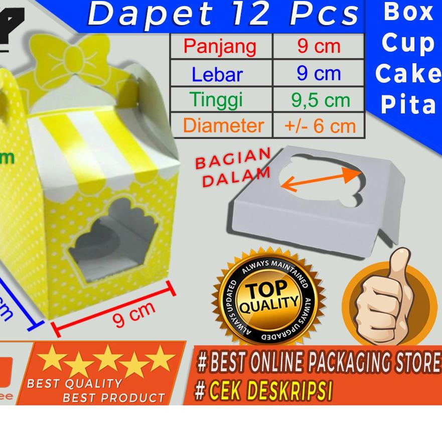 

DUS PITA / BOX PITA / DUS CUPCAKE PITA ( KUNING ) TERMURAH