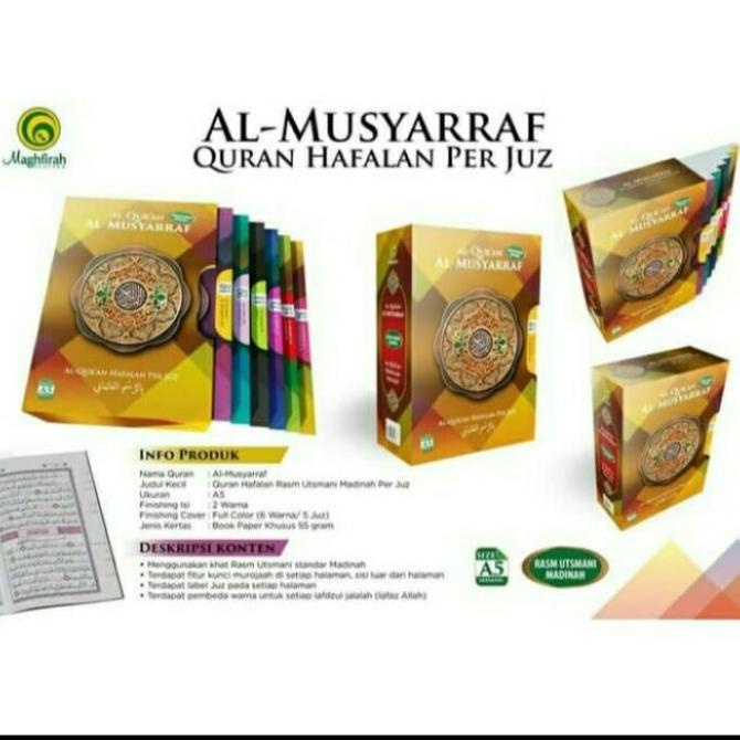 

A5 PERJUZ - Al Quran Mushaf Hafalan Per Juz Al Musyarraf Rasm Utsmani Star Seller Termurah