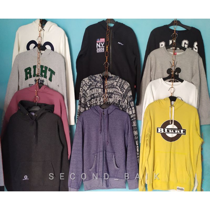PROMO BORONGAN CREWNECK HOODIE MURAH SECOND BRANDED