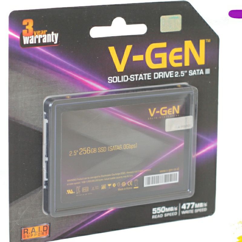 SSD 256GB V-GeN 2,5" 240GB SATA6Gbps Solid State Drive Vgen 256 / 240