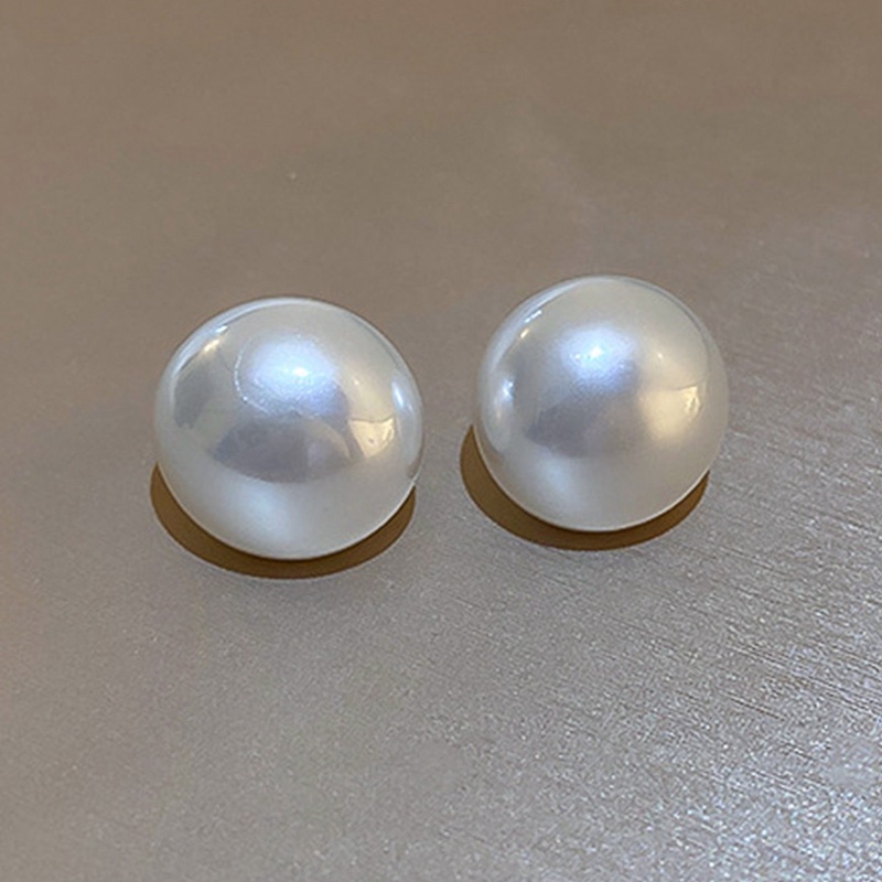 Anting Stud Emas Mutiara Kerang Laut Alami Bentuk Bulat Untuk Wanita