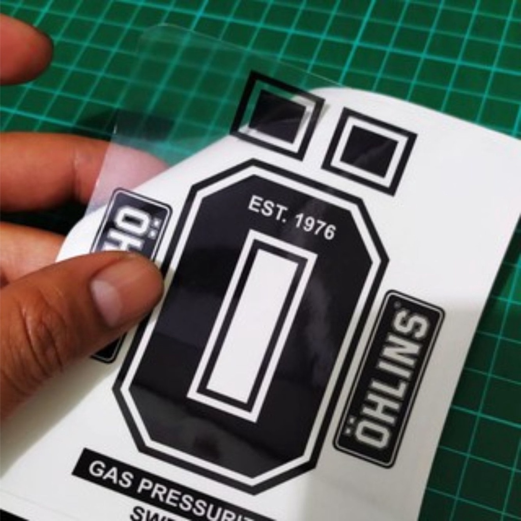 STICKER USD SHOCK DEPAN OHLINS FACTORY CONECTION WP TRANSFARAN PREMIUM CRF DTRACKER KLX 150