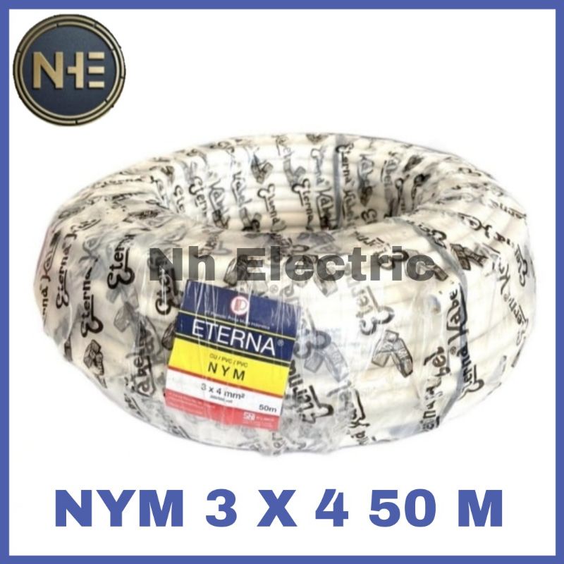 Kabel Eterna Nym 3x4mm 50m - Kabel Listrik Eterna Kawat 3x4mm 50 Meter