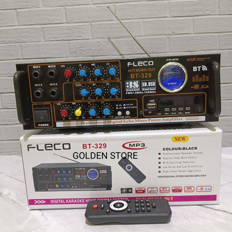 "COD"Power Ampliper  BLUETOOTH KARAOKE FLECO AVMP-329 FLECO-198B/FLECO BT-299 USB Bluetooth karaoke STERIO