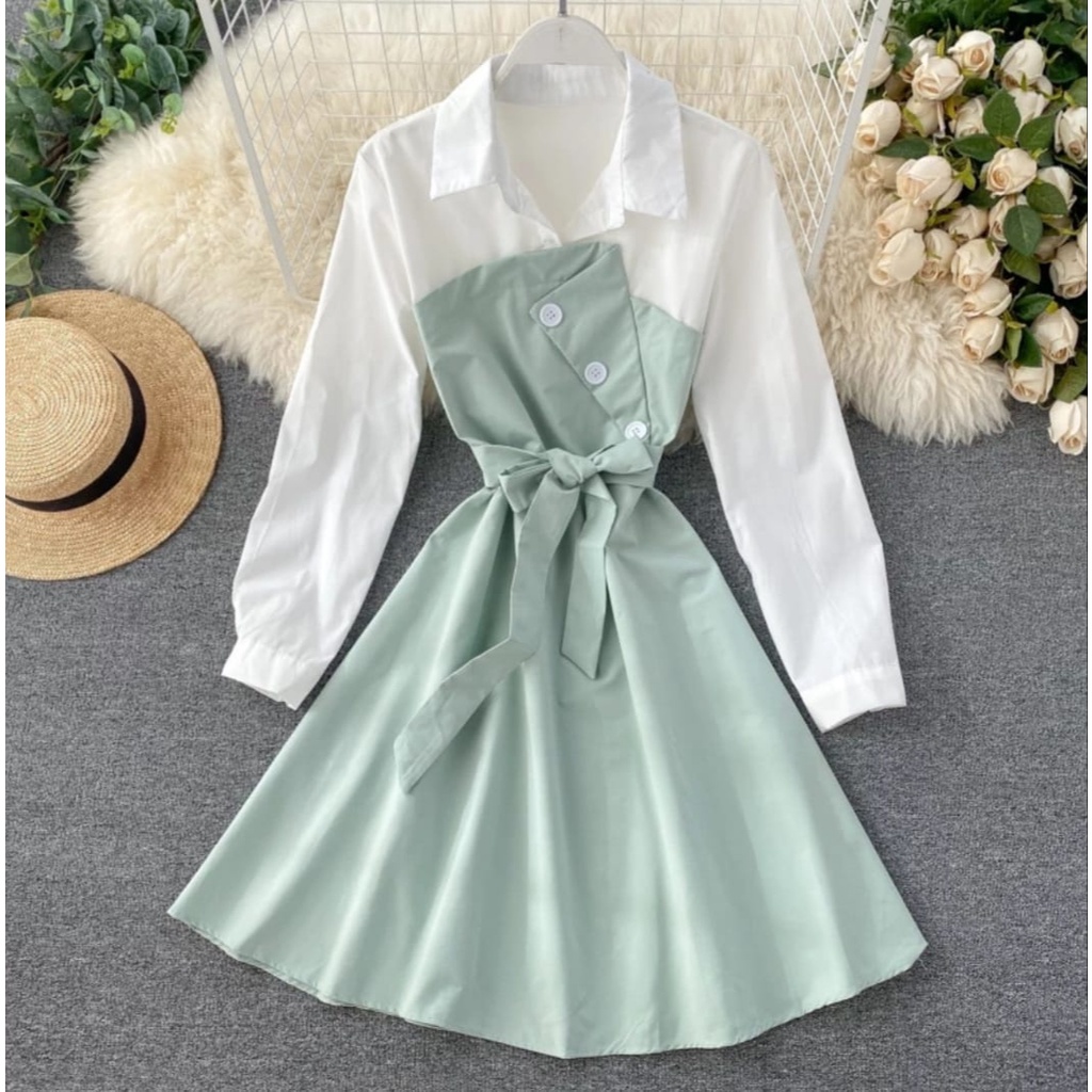 [NSFK] Dress Kayleen / Dress Casual / Dress / Longdress Korea / Baju Dres Wanita / Dres Wanita / Dress Wanita Murah