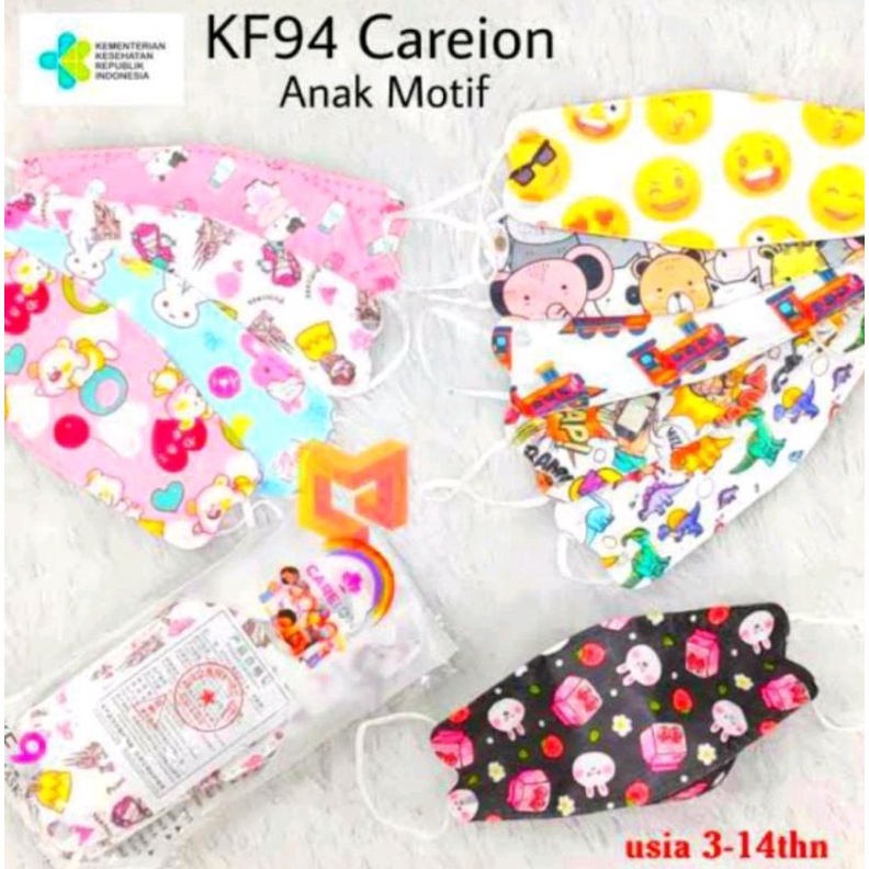 Masker anak KF94 Korea Kids KF94 Anak Motif Mix
