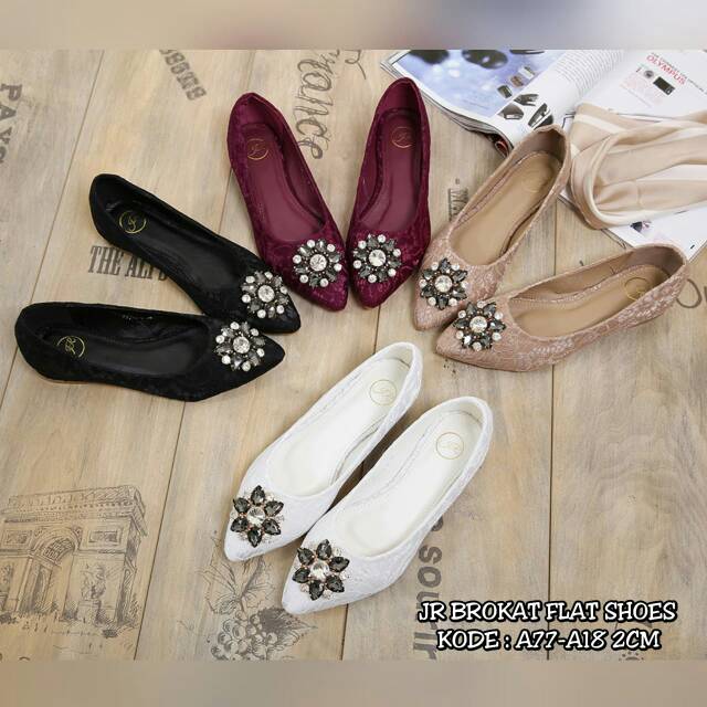JR brokat flat shoes