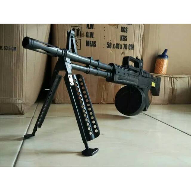 Tembakan Senjata Mainan  M159 Senapan Rambo Airsoft Gun M60vn