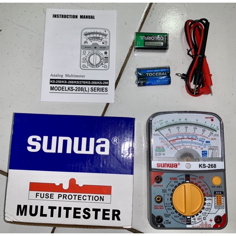 MULTITESTER ANALOG SUNWA KS-268 / MULTIMETER SUNWA ANALOG KS-268