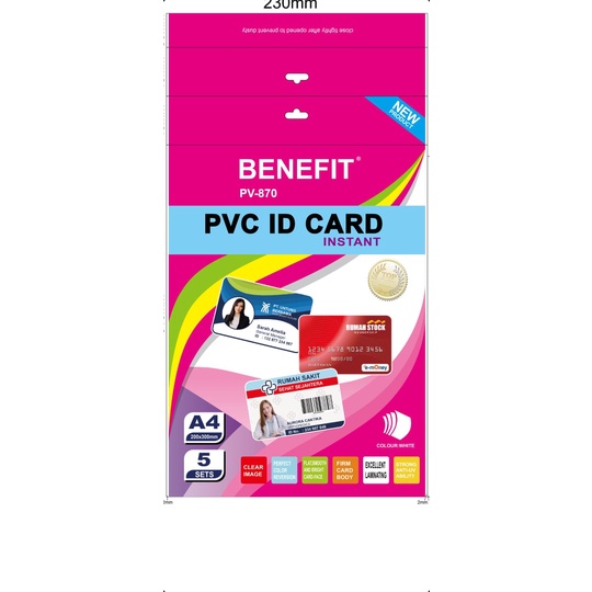 

PLASTIK PVC BENEFIT ID CARD A4 PV-870 (200X300MM) P:5