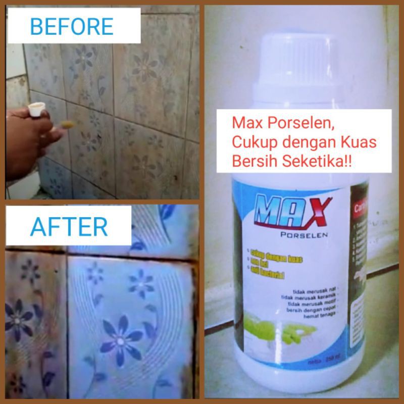 PEMBERSIH KERAK KAMAR MANDI KLOSET DAN KERAK KERAMIK MAX PORSELEN