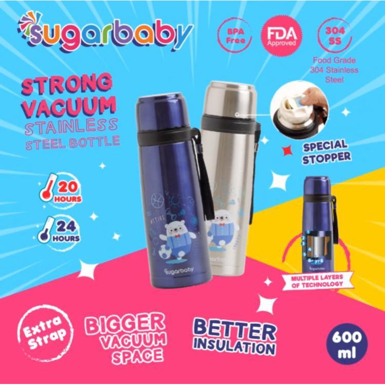 SugarBaby STRONG Vacuum Stainless Steel Bottle (600 ml)