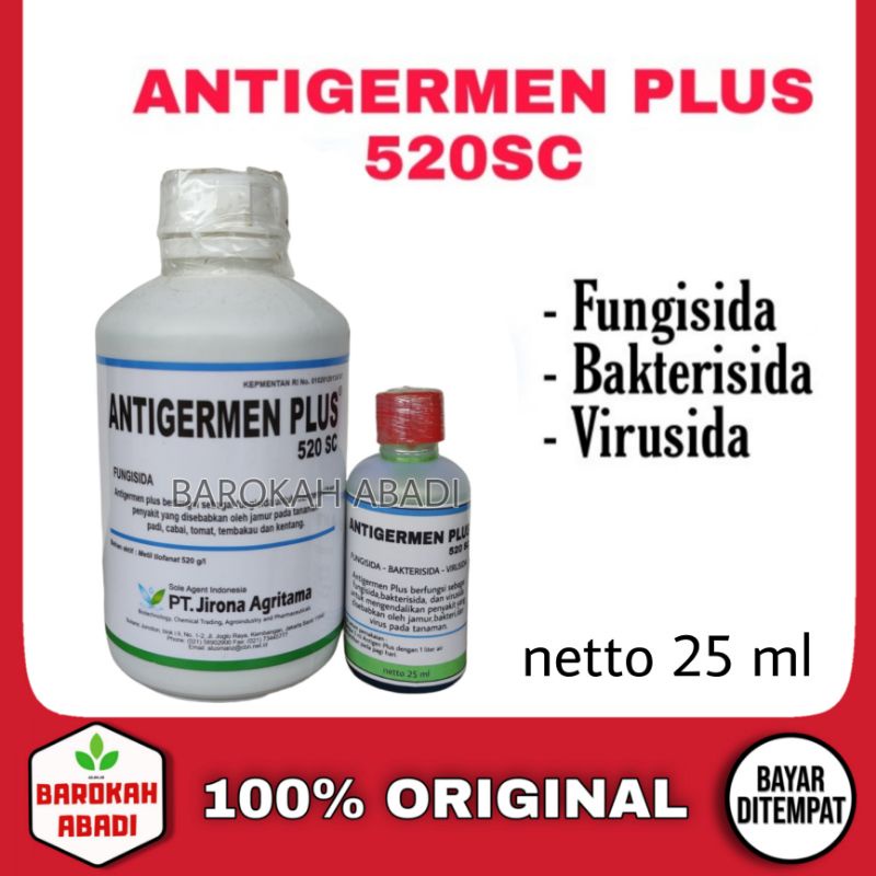 Antigermen plus 520sc 25 ml fungisida bakterisida virusida tanaman