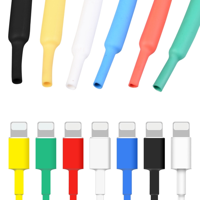 IPHONE Hot Sale/100cm Pelindung Kabel Heat Shrink Tube Organizer Penutup Manajemen Kabel Untuk Iphone5 5s 6 6s 7 7p 8 8p xs