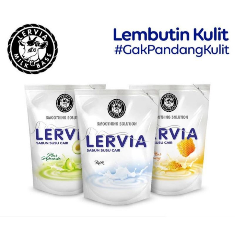 [BPOM] LERVIA SABUN SUSU CAIR REFILL 400ml - HONEY MILK AVOCADO