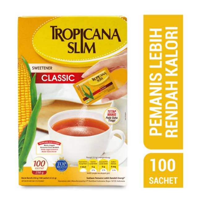 

Tropicana slim sweetener classic 100's
