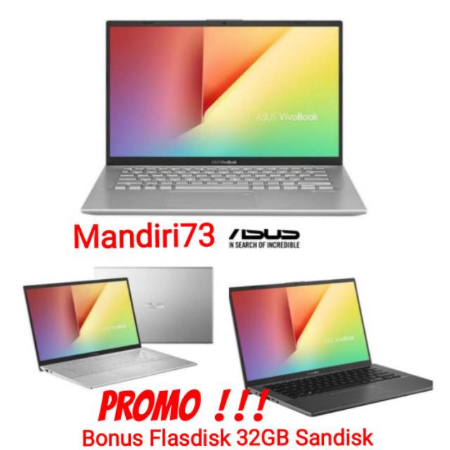 ASUS UltraBook M409DA RYZEN3-3200U RAM8GB HDD 1TB VGA AMD VEGA 3 WIN10 LAPTOP MULTIMEDIA SLIM