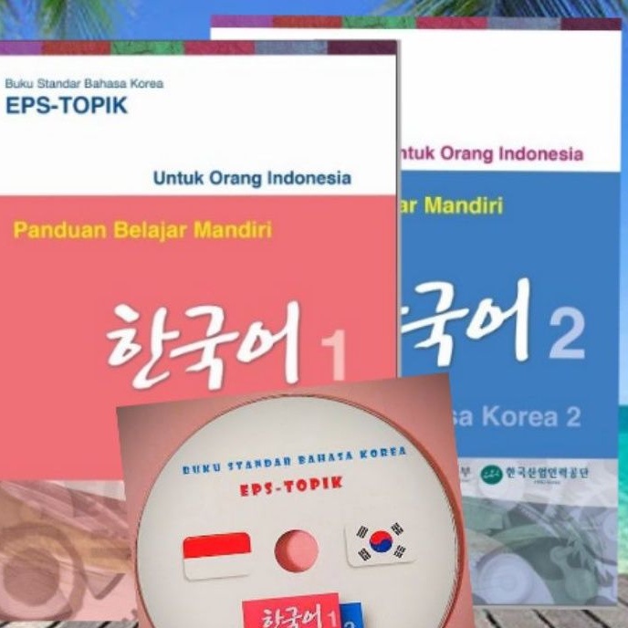 B5 dan A5, BUKU STANDAR BAHASA KOREA, EPS-TOPIK 1&2, BONUS CD LIST.