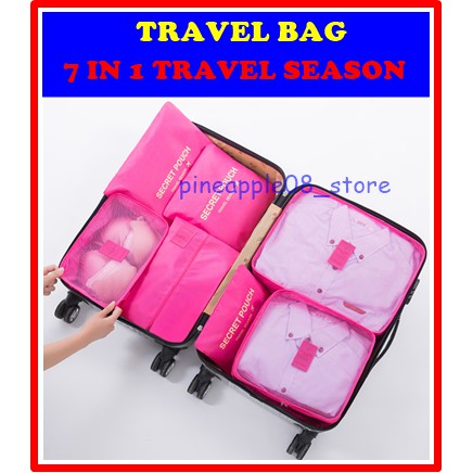 7 in 1 Travel Season / Tas Travel / Travel Bag / Bag Organizer / Tas / Bag / Koper / Koper travel