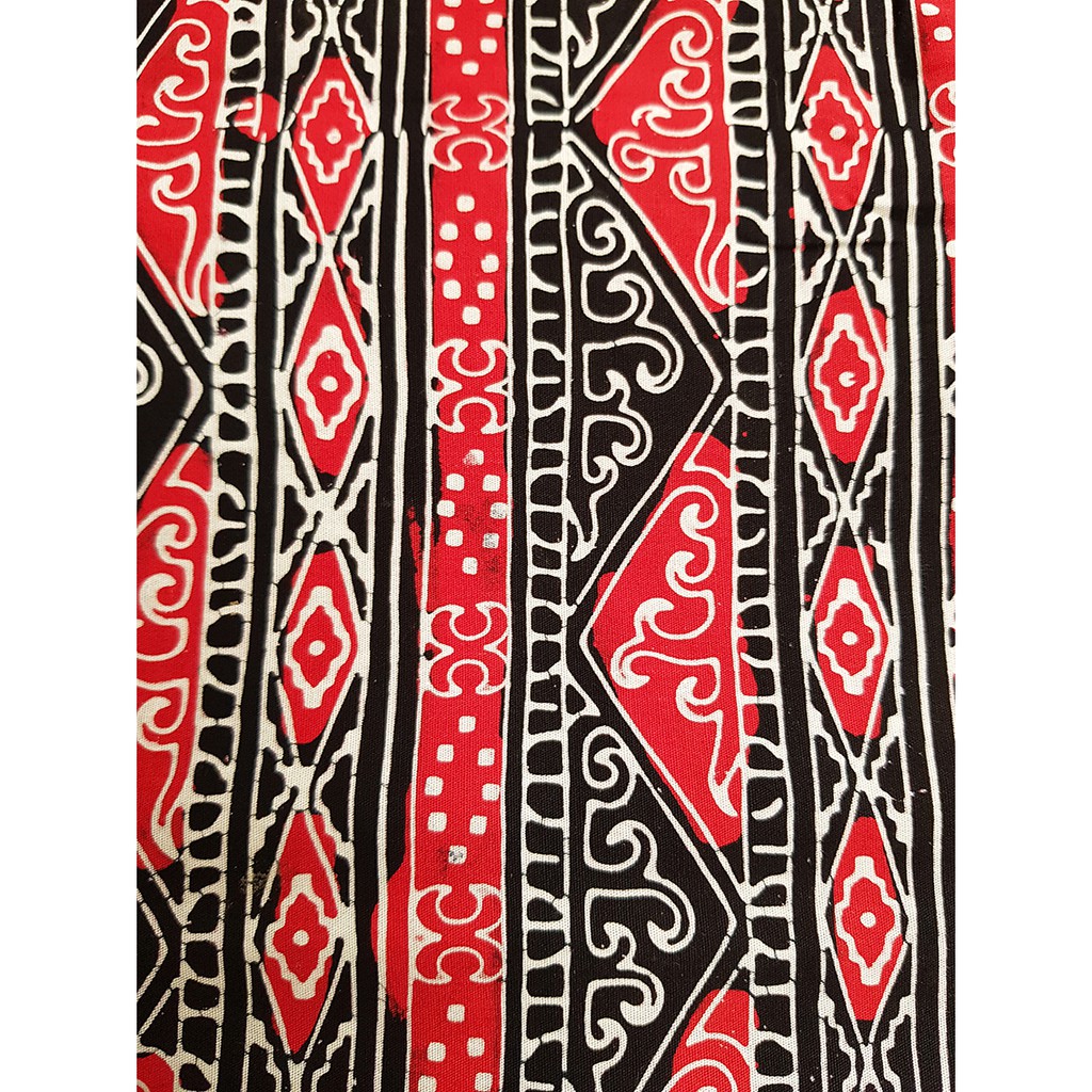 Bahan Batik Asli Medan Merah Ukuran 2M Berkualitas - Zallatra M2U