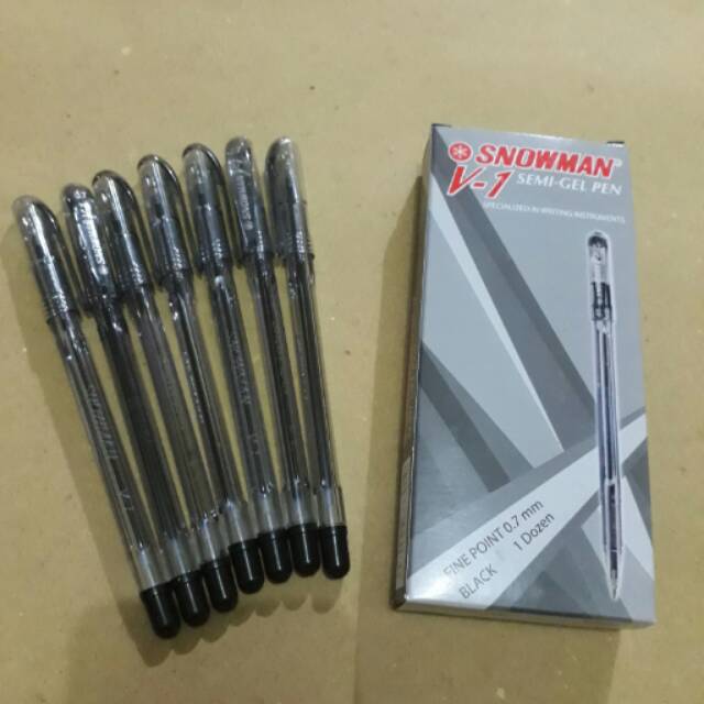 

Pulpen/bolpoin snowman V-1 hitam