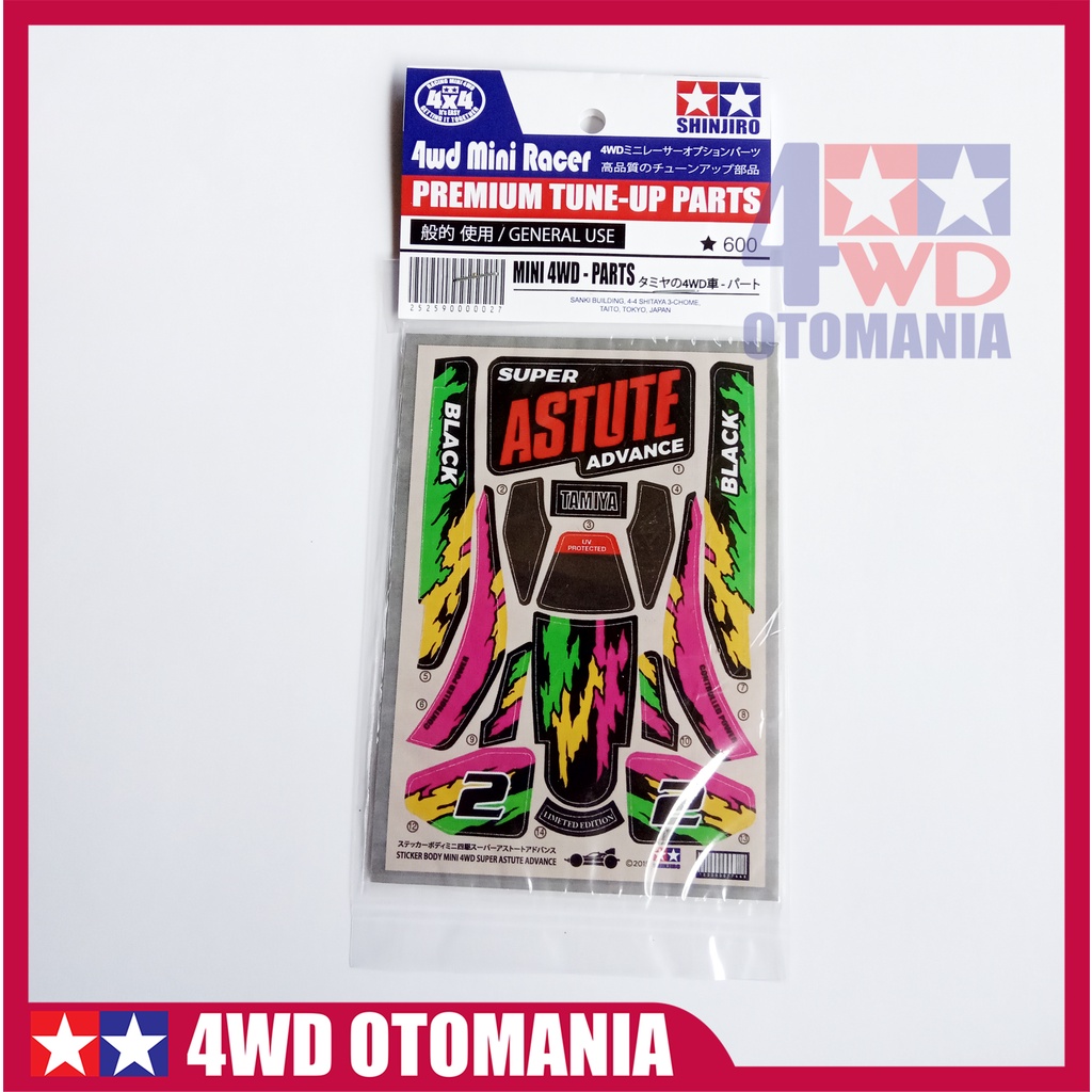 Tamiya - Sticker Body Mini 4WD Super Astute Advance - Shinjiro