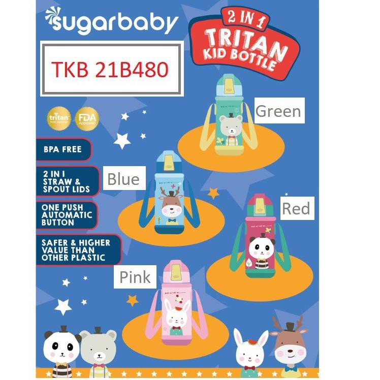 ➹ Botol Sugar Baby Tritan Sippy Star, Rabbit, 2in1, Kid Bottle CBKS ✰