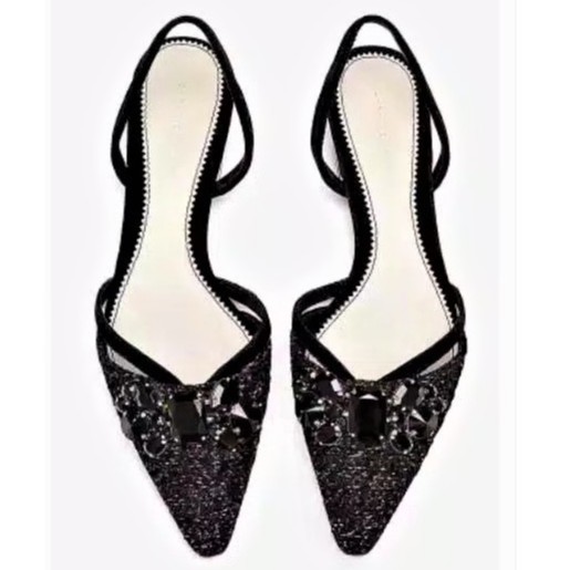 ZR Classic Flats Mule with Gems 1701
