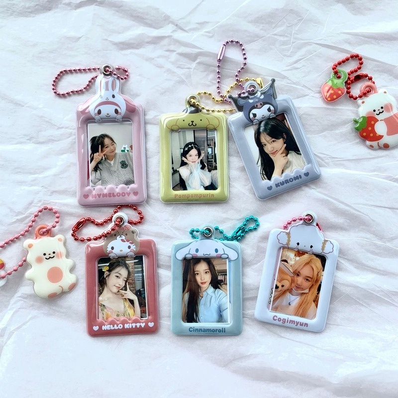 Dompet Kartu Mini Motif Kartun Sanrio Lucu Ukuran 1 Inci Dengan Rantai