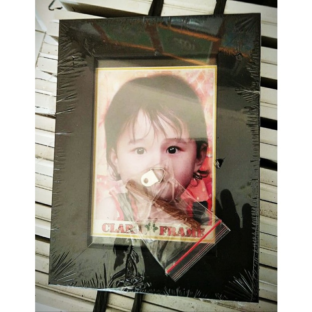 Bingkai foto 4R 4x6inch hitam polos