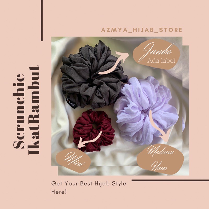 IKAT RAMBUT KOREA Scrunchie JUMBO Cepol Hijab Jumbo